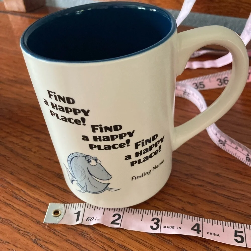 Disney Finding Nemo Dory Cup Find a Happy Place!Hallmark Mug Tea Coffee Cup